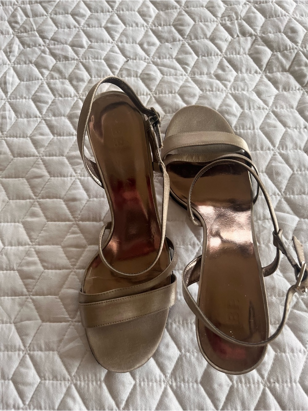 bp Metallic Gold Strappy Sandals